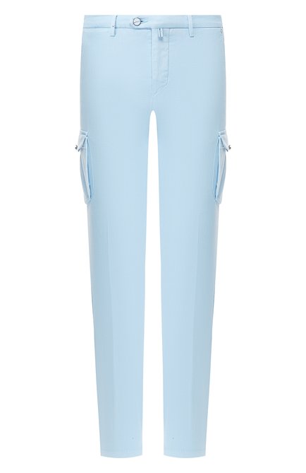 Мужские хлопковые брюки-карго KITON голубого цвета, арт. UFPPCA/J07S48 | Фото 1 (Материал внешний: Хлопок; Силуэт М (брюки): Карго; Случай: Повседневный; Стили: Кэжуэл; Региональные ограничения белый список (Axapta Mercury): RU)