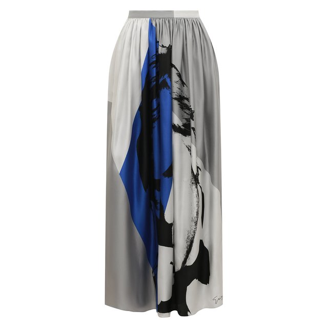фото Шелковая юбка-миди с принтом giorgio armani