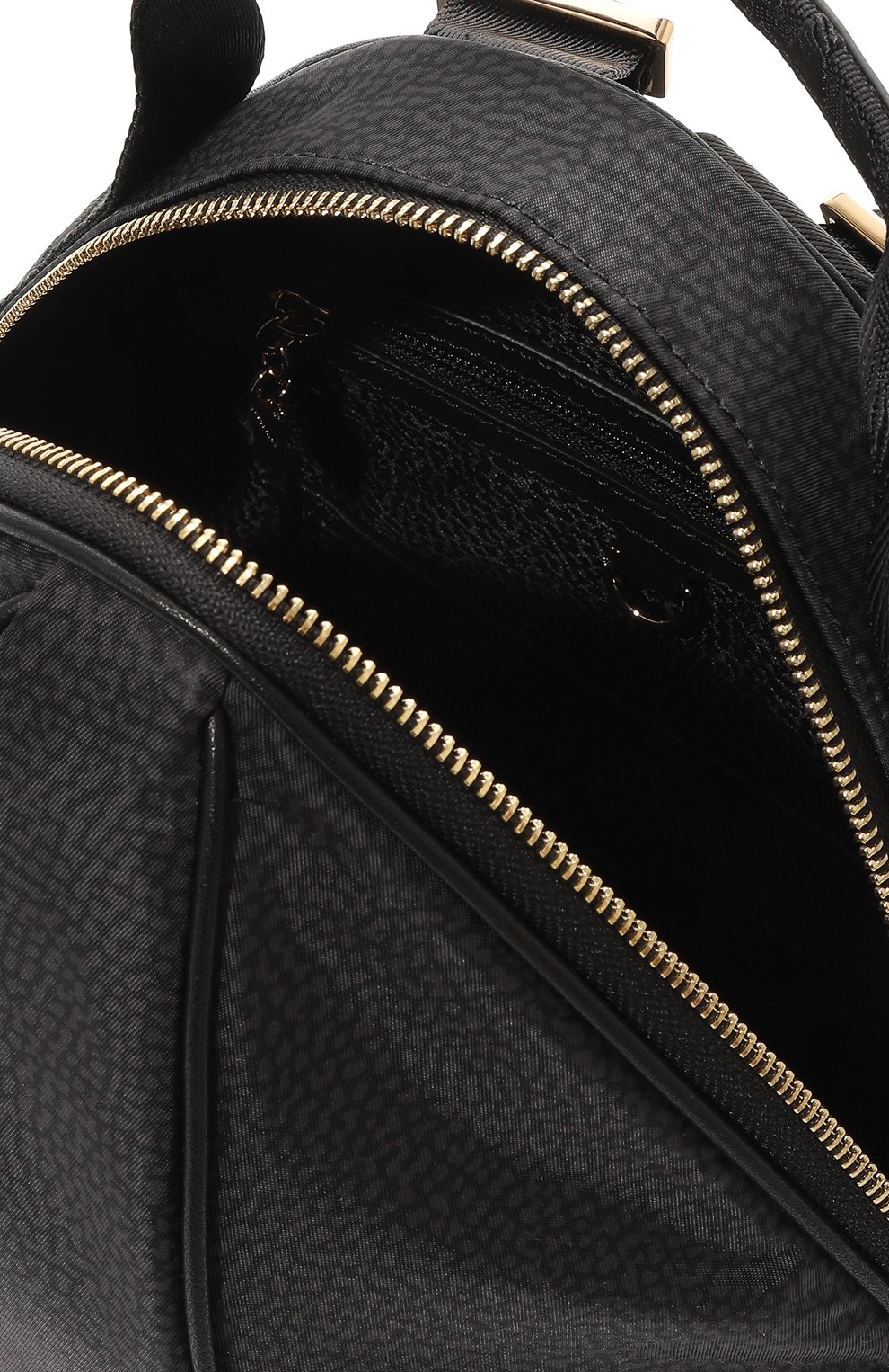 Женский рюкзак 011 BORBONESE черного цвета, арт. 924287 | Фото 5 (Материал: Текстиль; Стили: Кэжуэл)
