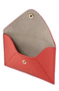 Женский кожаный футляр для кредитных карт COCCINELLE красного цвета, арт. E2 H65 12 83 23 | Фото 3 (Материал: Натуральная кожа)