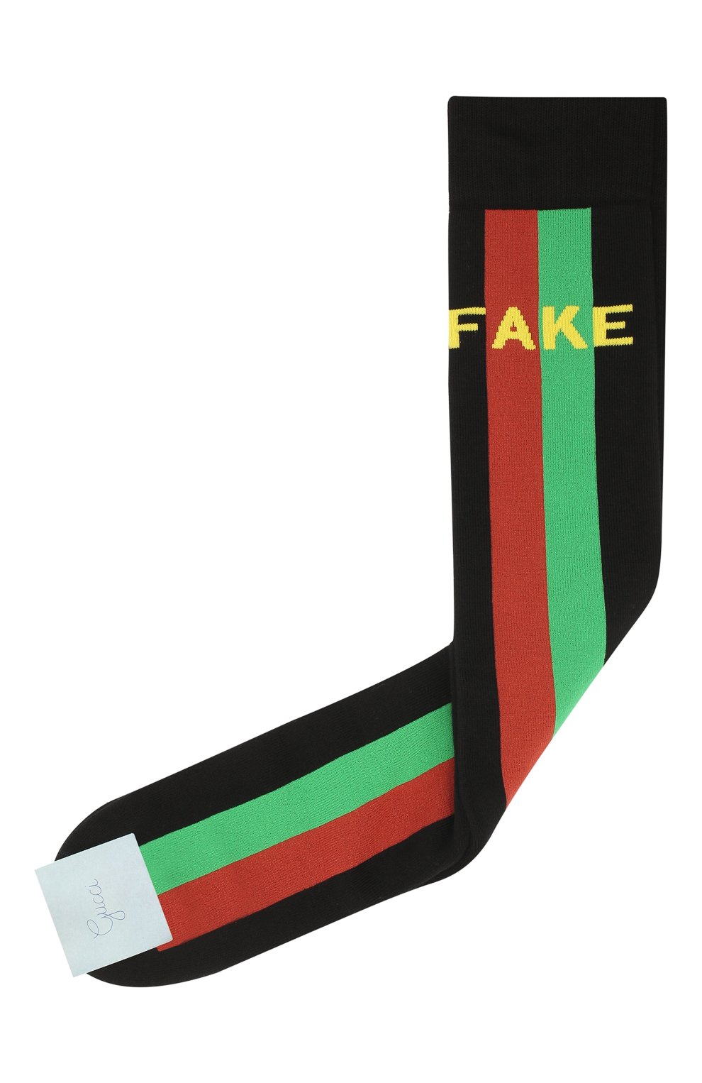 Мужские хлопковые носки «fake/not» GUCCI черного цвета, арт. 636395/4G157 | Фото 1 (Кросс-КТ: бельё; Региональные ограничения белый список (Axapta Mercury): RU; Материал внешний: Хлопок)