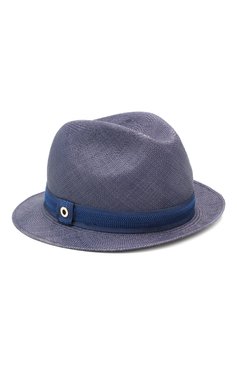 Женская шляпа mia LORO PIANA синего цвета, арт. FAF6732 | Фото 1 (Материал сплава: Проставлено, Проверено; Нос: Не проставлено; Материал: Растительное волокно; Статус проверки: Проверено, Проверена категория)