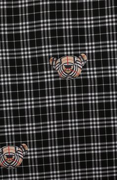Детское хлопковая блузка BURBERRY черно-белого цвета, арт. 8040971 | Фото 3 (Рукава: Короткие; Случай: Повседневный; Материал внешний: Хлопок; Ростовка одежда: 10 - 11 лет | 140 - 146см, 12 лет | 152 см, 16 лет | 164 см, 3 года | 98 см, 4 года | 104 см, 6 лет | 116 см, 8 лет | 128 см)