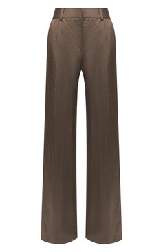 Женские брюки из вискозы и льна TOM FORD коричневого цвета, арт. PAW432-FAX595 | Фото 1 (Длина (брюки, джинсы): Удлиненные; Женское Кросс-КТ: Брюки-одежда; Материал сплава: Проставлено; Силуэт Ж (брюки и джинсы): Расклешенные; Материал внешний: Вискоза, Лен; Драгоценные камни: Проставлено; Материал подклада: Вискоза; Стили: Романтичный)