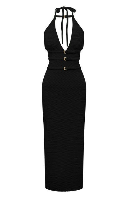 Женское платье из вискозы CULT GAIA черного цвета, арт. KD2742YV | Фото 1 (Длина Ж (юбки, платья, шорты): Мини; Материал сплава: Проставлено; Материал внешний: Вискоза; Драгоценные камни: Проставлено)
