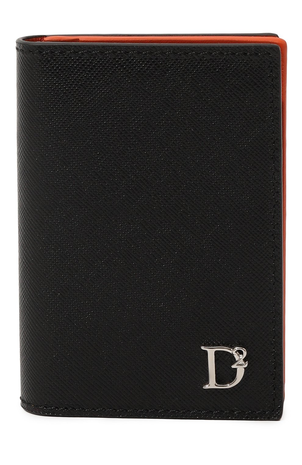 Мужской кожаный футляр для кредитных карт DSQUARED2 черного цвета, арт. CCM0018/01501209 | Фото 1 (Материал: Натуральная кожа; Материал сплава: Проставлено; Нос: Не проставлено)