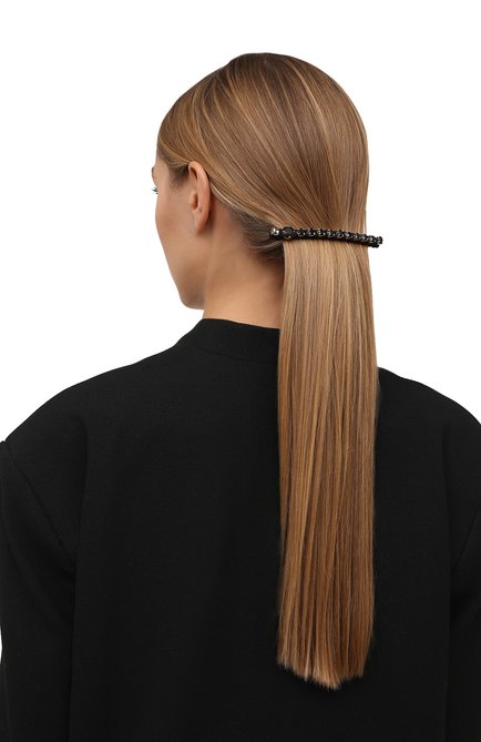Женская заколка для волос GIORGIO ARMANI черного цвета, арт. 61N803/2R082 | Фото 2 (Материал: Текстиль)
