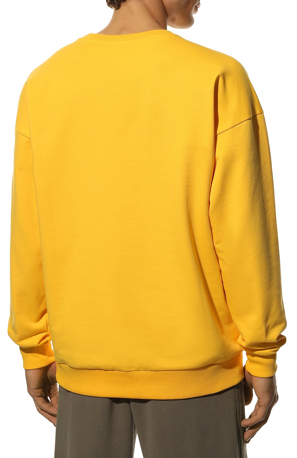 Хлопковый свитшот Moschino A1703/2321, цвет жёлтый, размер 48 A1703/2321 - фото 4
