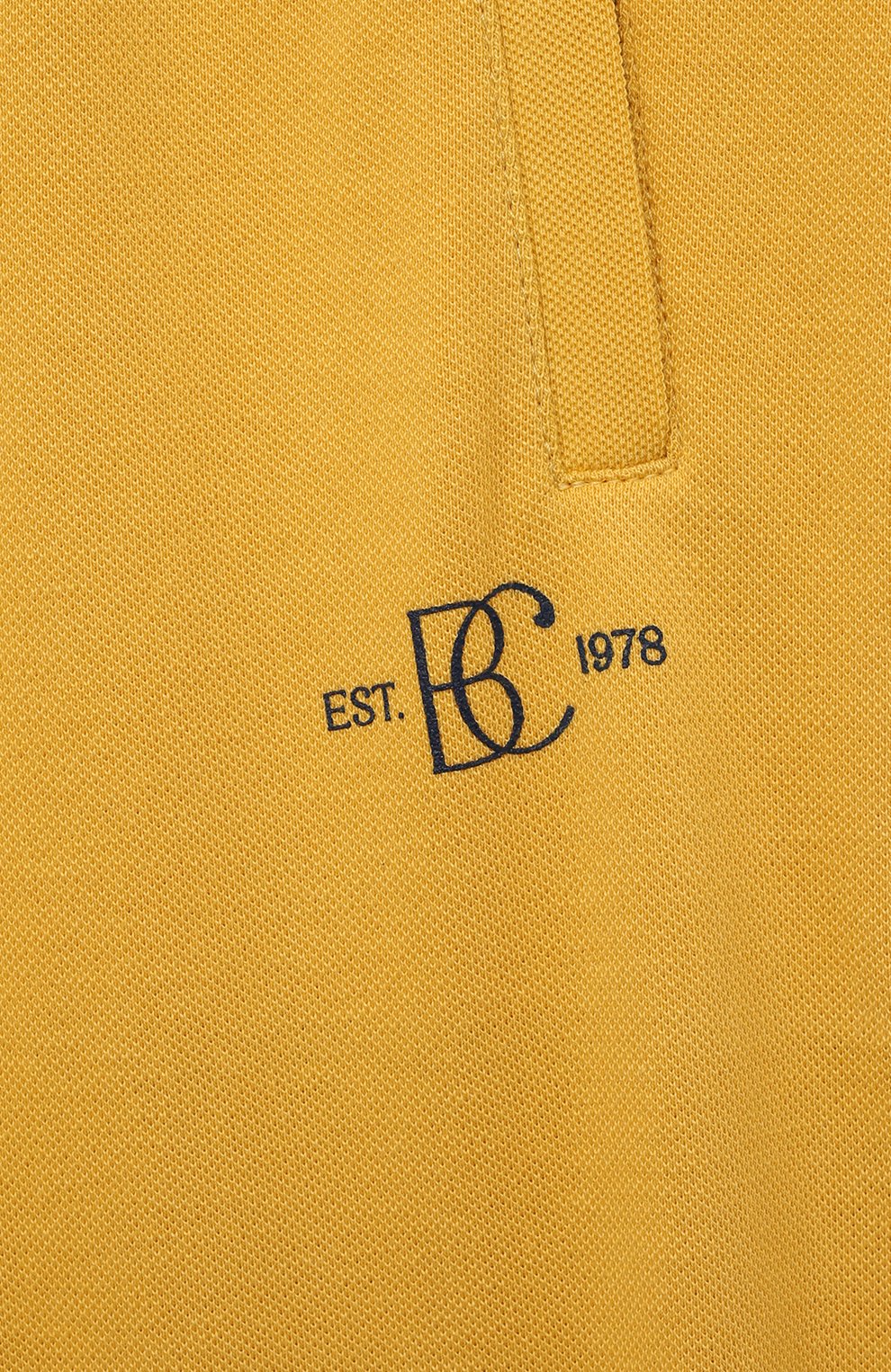 Детские хлопковые джоггеры BRUNELLO CUCINELLI желтого цвета, арт. B0T63E334B | Фото 3 (Материал внешний: Хлопок; Мальчики Кросс-КТ: Джоггеры-одежда)