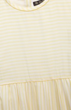 Детское шелковое платье LORO PIANA желтого цвета, арт. FAL5073 | Фото 3 (Материал внешний: Шелк; Рукава: Короткие; Случай: Повседневный; Региональные ограничения белый список (Axapta Mercury): RU; Материал сплава: Проставлено; Девочки Кросс-КТ: Платье-одежда; Драгоценные камни: Проставлено; Материал подклада: Хлопок; Ростовка одежда: 10 - 11 лет | 140 - 146см, 2 года | 92 см, 4 года | 104 см, 6 лет | 116 см, 8 лет | 128 см)