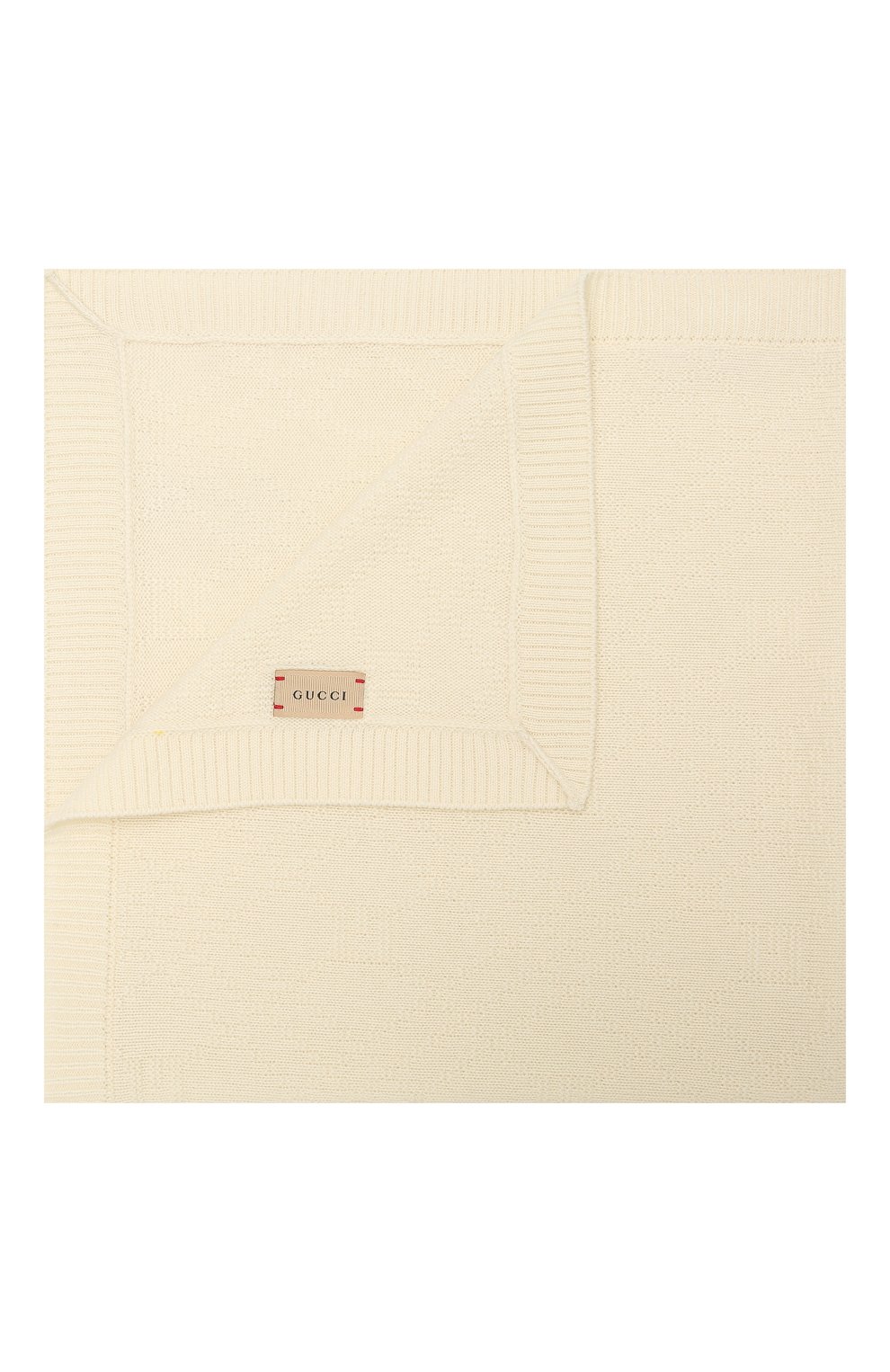 Детского кашемировое одеяло GUCCI кремвого цвета, арт. 660681/3KAAG | Фото 1 (Материал: Текстиль, Кашемир, Шерсть)