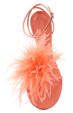 Женские кожаные босоножки dot BOTTEGA VENETA розового цвета, арт. 667167/VBSF4 | Фото 6 (Каблук высота: Высокий; Материал внутренний: Натуральная кожа; Каблук тип: Шпилька; Подошва: Плоская)