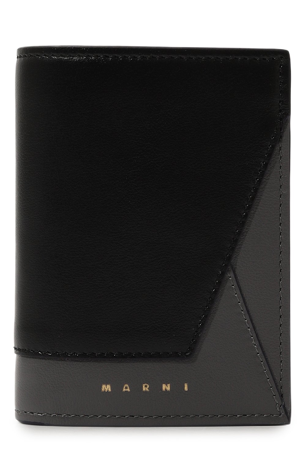 Женские кожаный кошелек MARNI черного цвета, арт. PFM00055U1/P2644 | Фото 1 (Материал: Натуральная кожа; Материал сплава: Проставлено; Нос: Не проставлено)