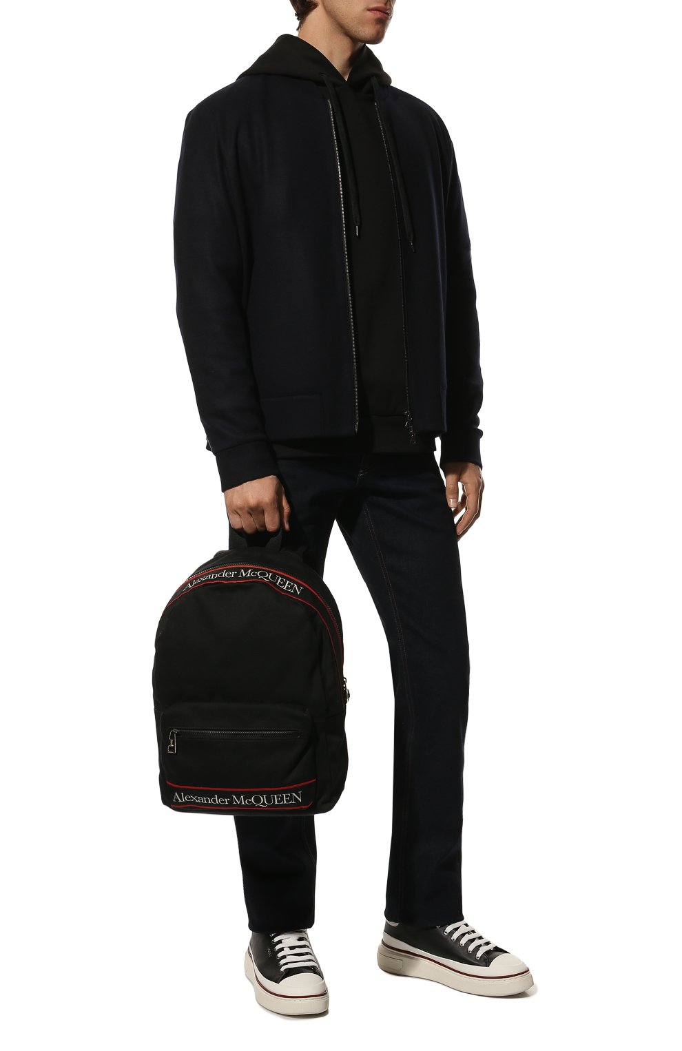 Женский текстильный рюкзак metropolitan ALEXANDER MCQUEEN черного цвета, арт. 646457/1AAAJ | Фото 3 (Материал: Текстиль; Размер: large)