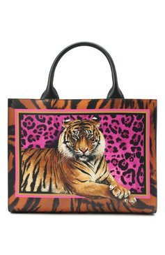 Женский сумка-тоут dg daily DOLCE & GABBANA разноцветного цвета, арт. BB7023/B5937 | Фото 1 (Сумки-технические: Сумки-шопперы; Материал: Натуральная кожа; Размер: large)