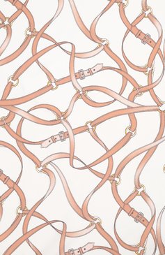 Женский шелковый шарф BURBERRY бежевого цвета, арт. 8025597 | Фото 3 (Принт: С принтом; Материал: Текстиль, Шелк)
