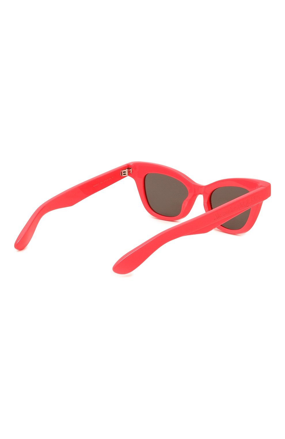 Женские солнцезащитные очки ALEXANDER MCQUEEN розового цвета, арт. AM0381S 004 | Фото 4 (Региональные ограничения белый список (Axapta Mercury): Не проставлено; Нос: Не проставлено; Материал: Пластик; Тип очков: С/з; Оптика Гендер: оптика-женское; Очки форма: Cat-eye)