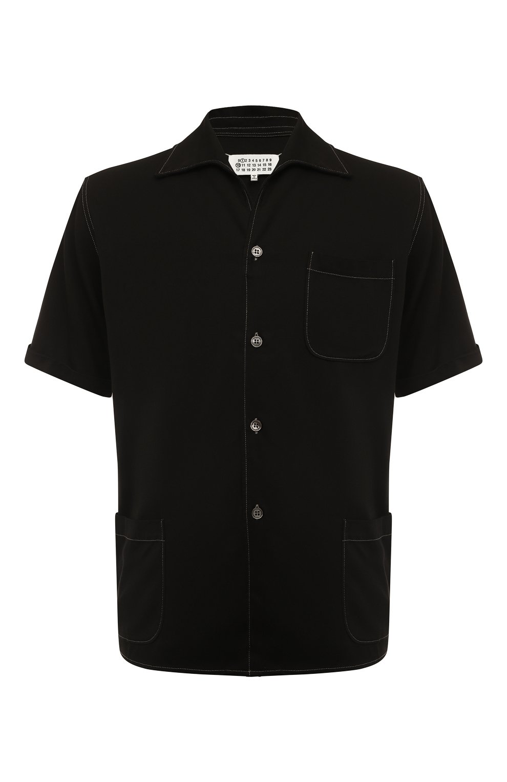 Рубашки Maison Margiela, Рубашка из вискозы Maison Margiela, Италия, Чёрный, Вискоза: 85%; Полиэстер: 15%;, 13365585  - купить