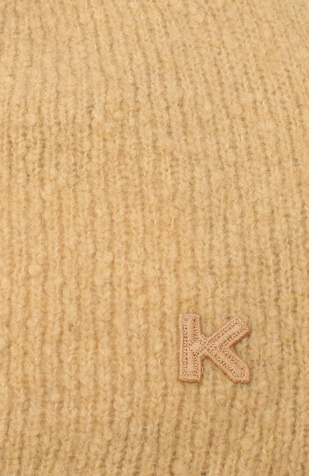 Женская шапка из шерсти и кашемира KENZO бежевого цвета, арт. FA68BU107KEF | Фото 3 (Материал: Текстиль, Шерсть)