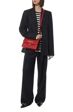 Женская сумка zumi small GUCCI красного цвета, арт. 576388 05J0X | Фото 7 (Сумки-технические: Сумки через плечо; Материал: Натуральная кожа; Материал сплава: Проставлено; Драгоценные камни: Проставлено)