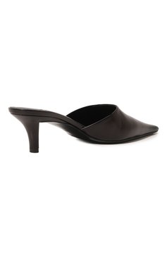 Женские кожаные мюли JIL SANDER черного цвета, арт. J15WP0063/P4864 | Фото 5 (Каблук высота: Низкий; Региональные ограничения белый список (Axapta Mercury): Не проставлено; Материал внутренний: Натуральная кожа; Материал сплава: Проставлено; Нос: Не проставлено; Каблук тип: Шпилька; Подошва: Плоская; Драгоценные камни: Проставлено)