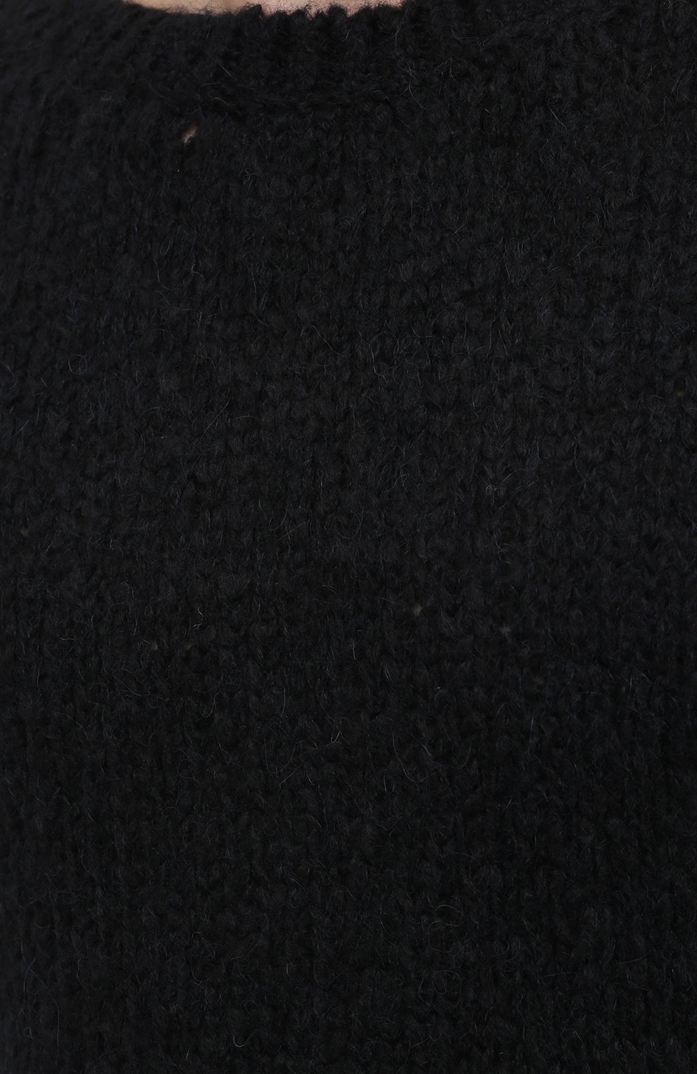 Мужской свитер THOM KROM черного цвета, арт. M K 89 | Фото 5 (Материал внешний: Шерсть, Синтетический материал; Рукава: Длинные; Принт: Без принта; Стили: Панк, Гранж; Длина (для топов): Стандартные; Мужское Кросс-КТ: Свитер-одежда)