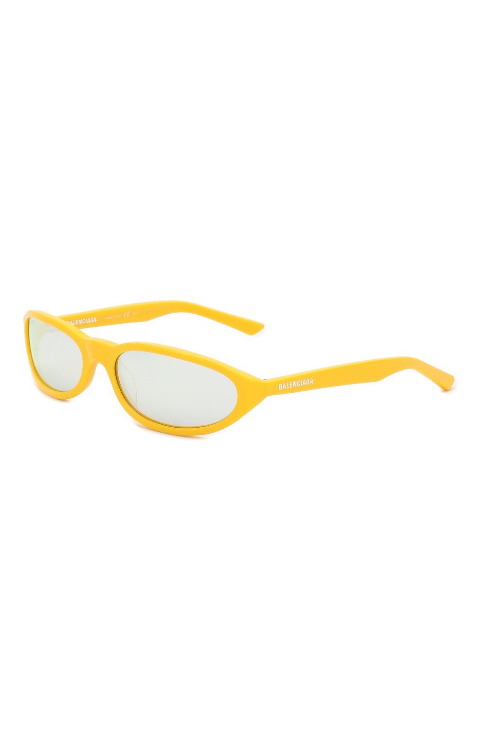 Женские солнцезащитные очки BALENCIAGA желтого цвета, арт. 570487/T0015 | Фото 1 (Материал: Пластик; Тип очков: С/з; Статус проверки: Проверено, Проверена категория; Очки форма: Овальные)