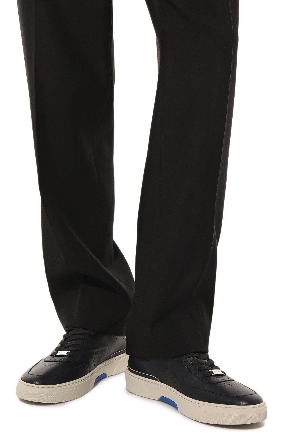 Мужские кожаные кеды porsche x boss BOSS темно-синего цвета, арт. 50492628 | Фото 3 (Материал внутренний: Натуральная кожа; Стили: Классический; Материал утеплителя: Без утеплителя; Подошва: Массивная)