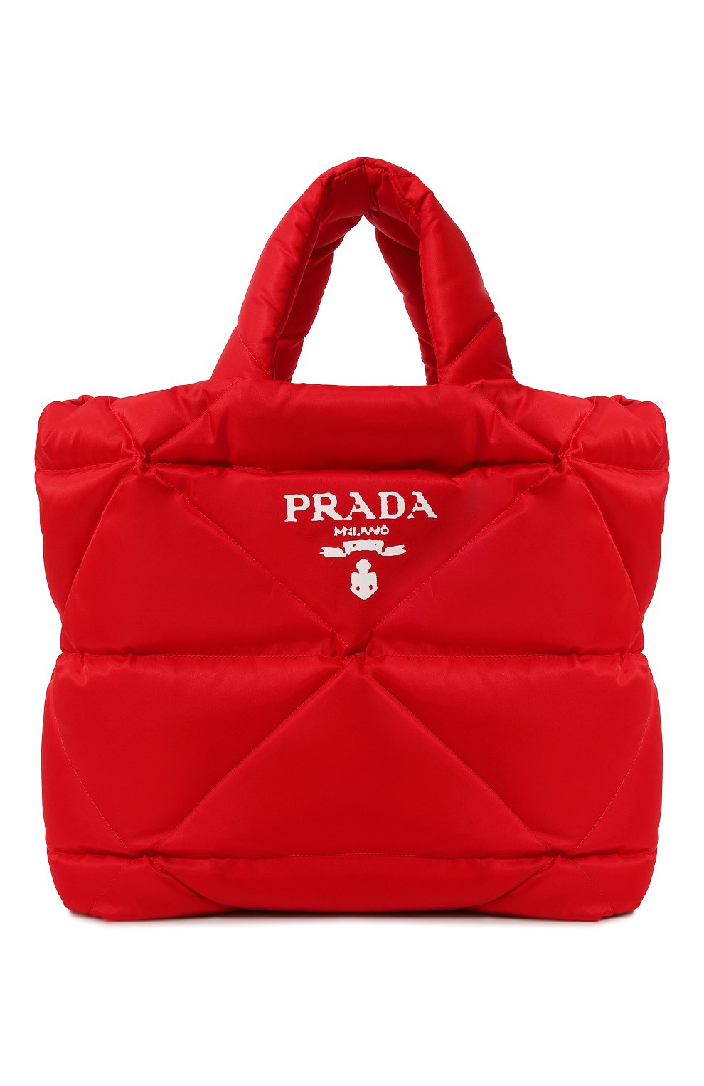Сумки-шоперы Prada, Текстильная сумка-тоут Prada, Италия, Красный, Полиамид: 100%;, 13025059  - купить