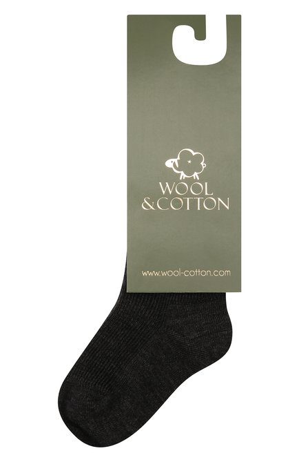 Детские шерстяные носки WOOL&COTTON черного цвета, арт. NMML | Фото 1 (Материал: Шерсть, Текстиль)