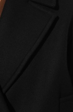 Женское шерстяное пальто IVY OAK черного цвета, арт. I01123F1119 | Фото 5 (Материал внешний: Шерсть; Рукава: Длинные; Длина (верхняя одежда): До середины бедра; Материал сплава: Проставлено; 1-2-бортные: Однобортные; Драгоценные камни: Проставлено; Материал подклада: Вискоза; Стили: Кэжуэл)