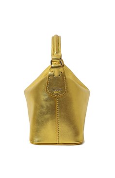 Женская сумка leonie hanne x liu jo LIU JO золотого цвета, арт. AA2502PX186S1206 | Фото 4 (Сумки-технические: Сумки через плечо, Сумки top-handle; Материал: Натуральная кожа; Размер: mini)