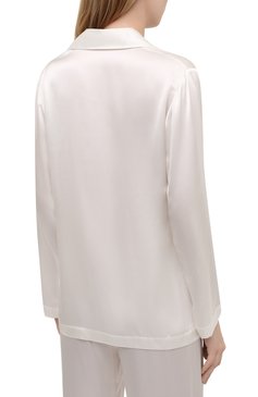 Женская шелковая пижама LA PERLA кремвого цвета, арт. 0020288 | Фото 3 (Материал внешний: Шелк; Региональные ограничения белый список (Axapta Mercury): RU)