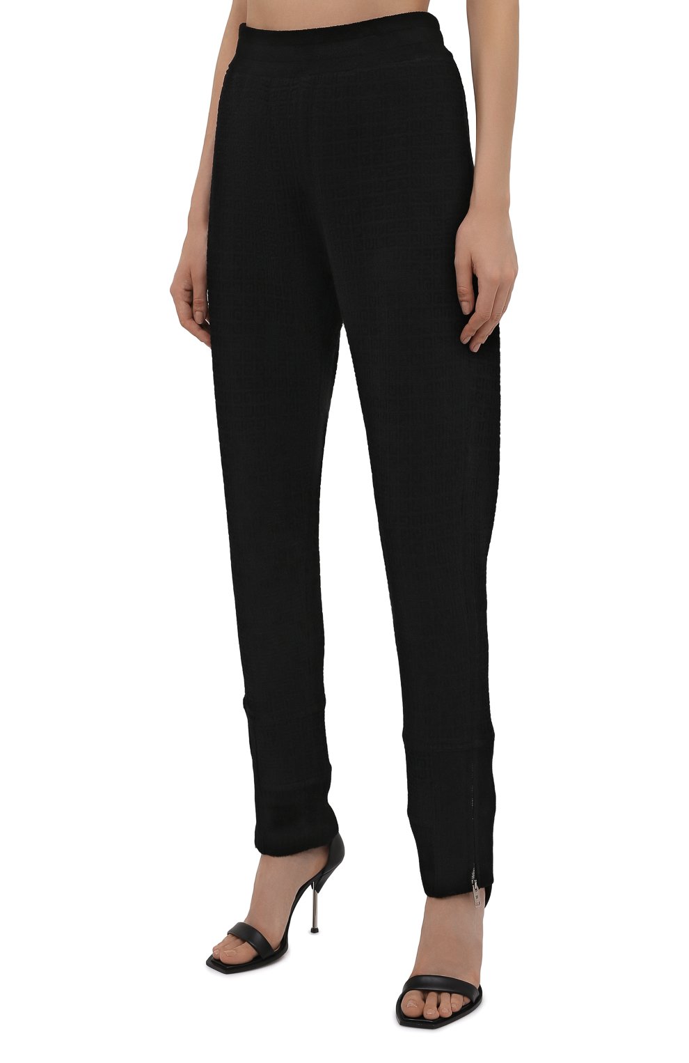 Женские брюки из хлопка и вискозы GIVENCHY черного цвета, арт. BW50RQ4ZAG | Фото 3 (Стили: Гламурный; Длина (брюки, джинсы): Стандартные; Женское Кросс-КТ: Брюки-одежда; Силуэт Ж (брюки и джинсы): Прямые; Материал внешний: Хлопок)