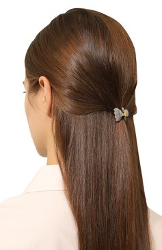 Женская набор из двух заколок для волос ALEXANDRE DE PARIS серого цвета, арт. ICCXS-14338-03A23 OG | Фото 2 (Материал: Пластик)