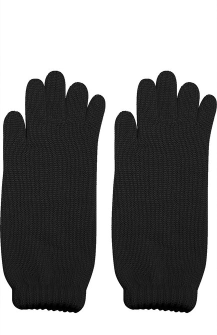 Детские удлиненные вязаные перчатки CATYA черного цвета, арт. 721521 | Фото 2 (Статус проверки: Проверено, Проверена категория; Материал: Шерсть, Текстиль)