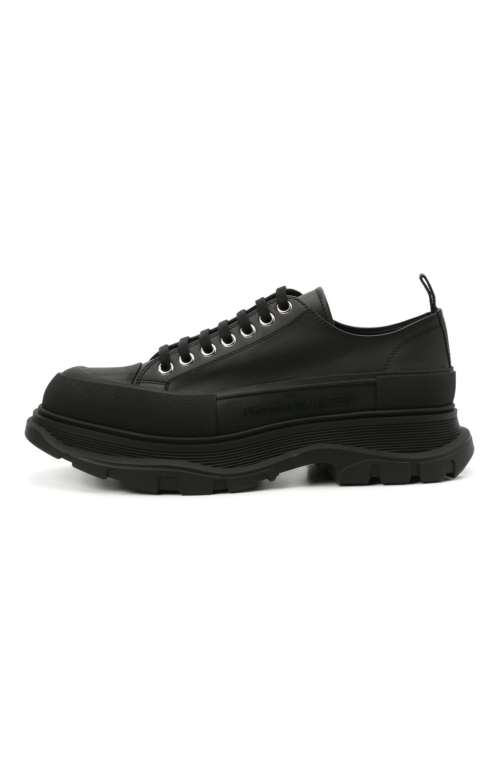 Мужские кожаные ботинки tread slick ALEXANDER MCQUEEN черного цвета, арт. 627225/WHZ62 | Фото 3 (Мужское Кросс-КТ: Ботинки-обувь; Материал внутренний: Натуральная кожа; Материал утеплителя: Без утеплителя; Подошва: Массивная; Длина стельки: 26,0, 26,6, 27,3, 27,6, 28,0, 28,3, 28,7, 29,0, 29,3, 29,6, 30,0)