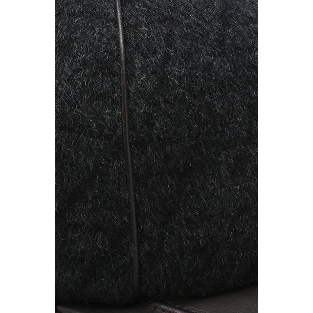 фото Кашемировая бейсболка с кожаным козырьком zilli