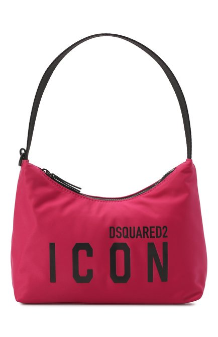 Женская сумка d2 icon mini DSQUARED2 фуксия цвета, арт. H0W0019 11703199 | Фото 1 (Размер: mini; Материал: Текстиль; Сумки-технические: Сумки top-handle)