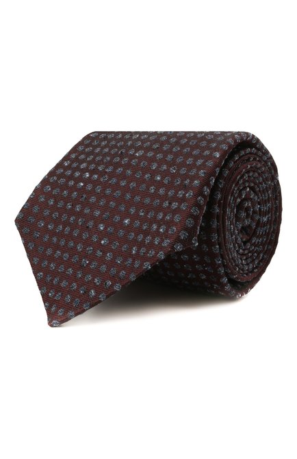 Мужской галстук из шелка и шерсти KITON бордового цвета по цене 26150 руб., арт. UCRVKLC08G26 | Фото 1