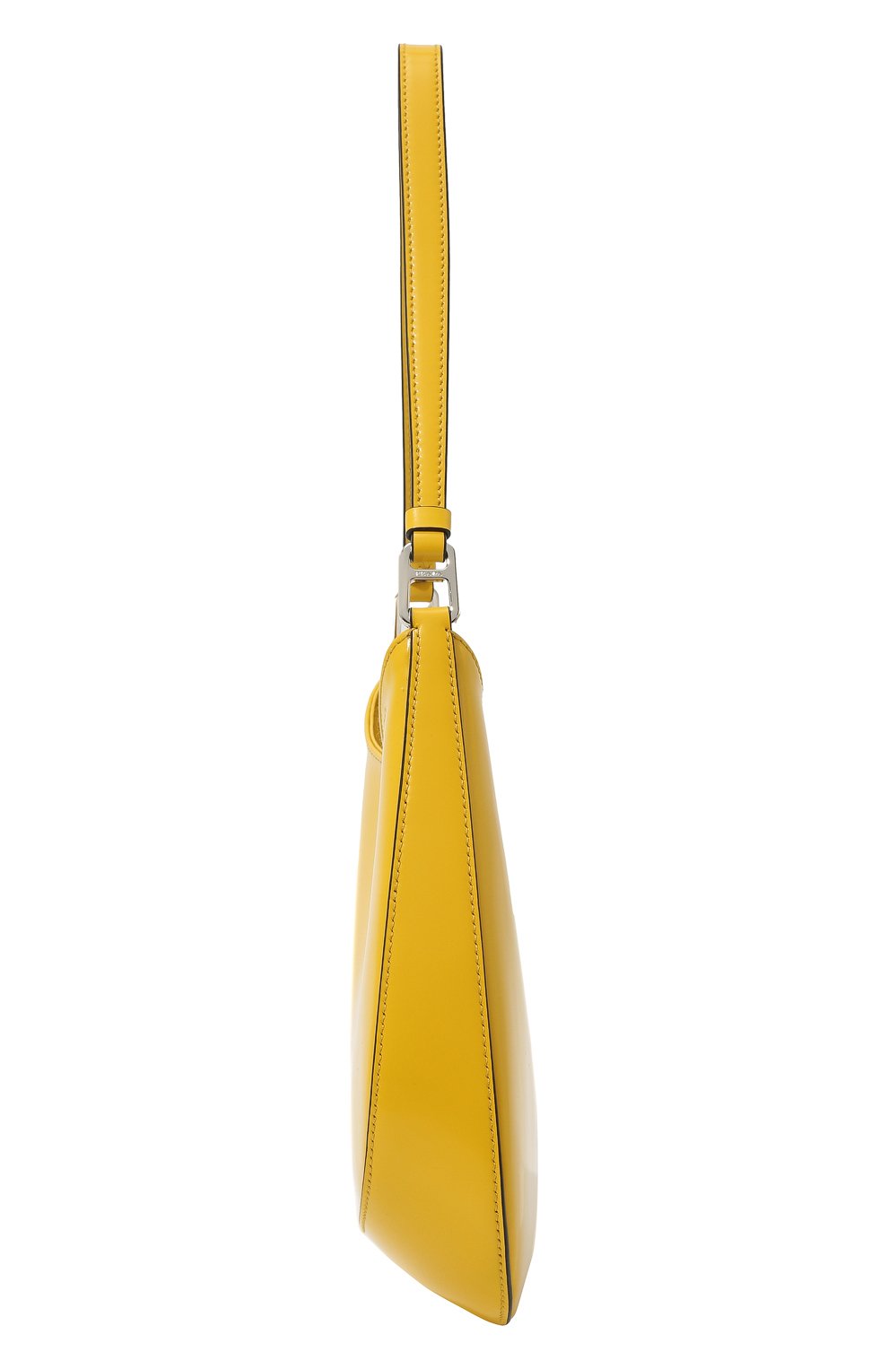 Женская сумка cleo PRADA желтого цвета, арт. 1BC499-ZO6-F0PG8-OOO | Фото 4 (Сумки-технические: Сумки top-handle; Размер: medium; Материал: Натуральная кожа; Материал сплава: Проставлено; Драгоценные камни: Проставлено)
