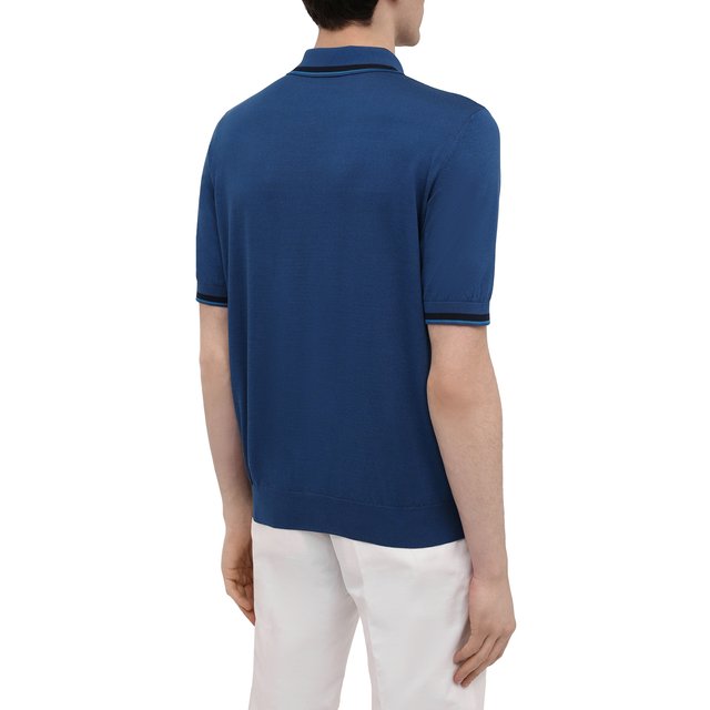 фото Поло с отделкой из кожи аллигатора zilli