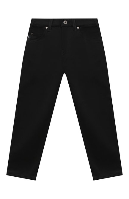 Детские джинсы EMPORIO ARMANI черного цвета, арт. 6H4J45/4N4WZ | Фото 1 (Материал внешний: Хлопок; Мальчики-школьная форма: Брюки, Джинсы; Детали: Однотонный; Региональные ограничения белый список (Axapta Mercury): RU; Ростовка одежда: 10 - 11 лет | 140 - 146см, 12 лет | 152 см, 13 - 15 лет | 158 см, 16 лет | 164 см, 4 года | 104 см, 5 лет | 110 см, 6 лет | 116 см, 7 лет | 122 см, 8 лет | 128 см, 9 лет | 134 см)