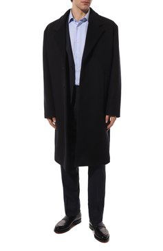 Мужские кожаные лоферы SANTONI темно-синего цвета, арт. MCCG17745MD3HSC2U59 | Фото 2 (Материал внутренний: Натуральная кожа; Материал сплава: Проставлено; Нос: Не проставлено; Стили: Классический)