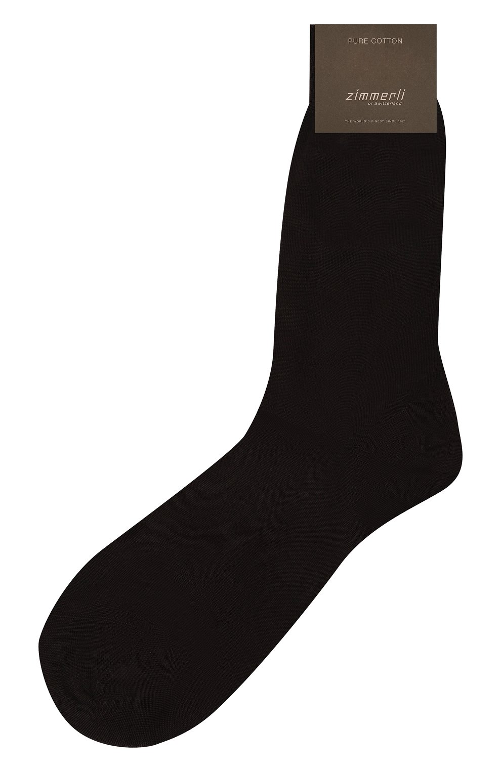 Мужские хлопковые носки ZIMMERLI темно-коричневого цвета, арт. 2501/10-5 | Фото 1 (Кросс-КТ: бельё; Материал сплава: Проставлено; Нос: Не проставлено; Материал внешний: Хлопок)