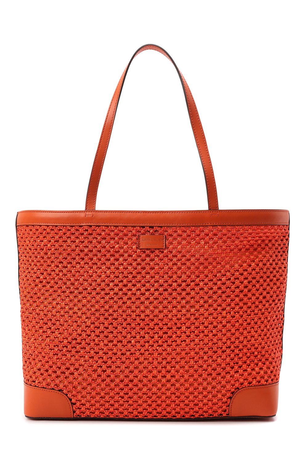 Женский сумка-тоут nine2five JIMMY CHOO оранжевого цвета, арт. NINE2FIVE E/W/VQU | Фото 1 (Сумки-технические: Сумки-шопперы; Материал: Текстиль; Размер: large)