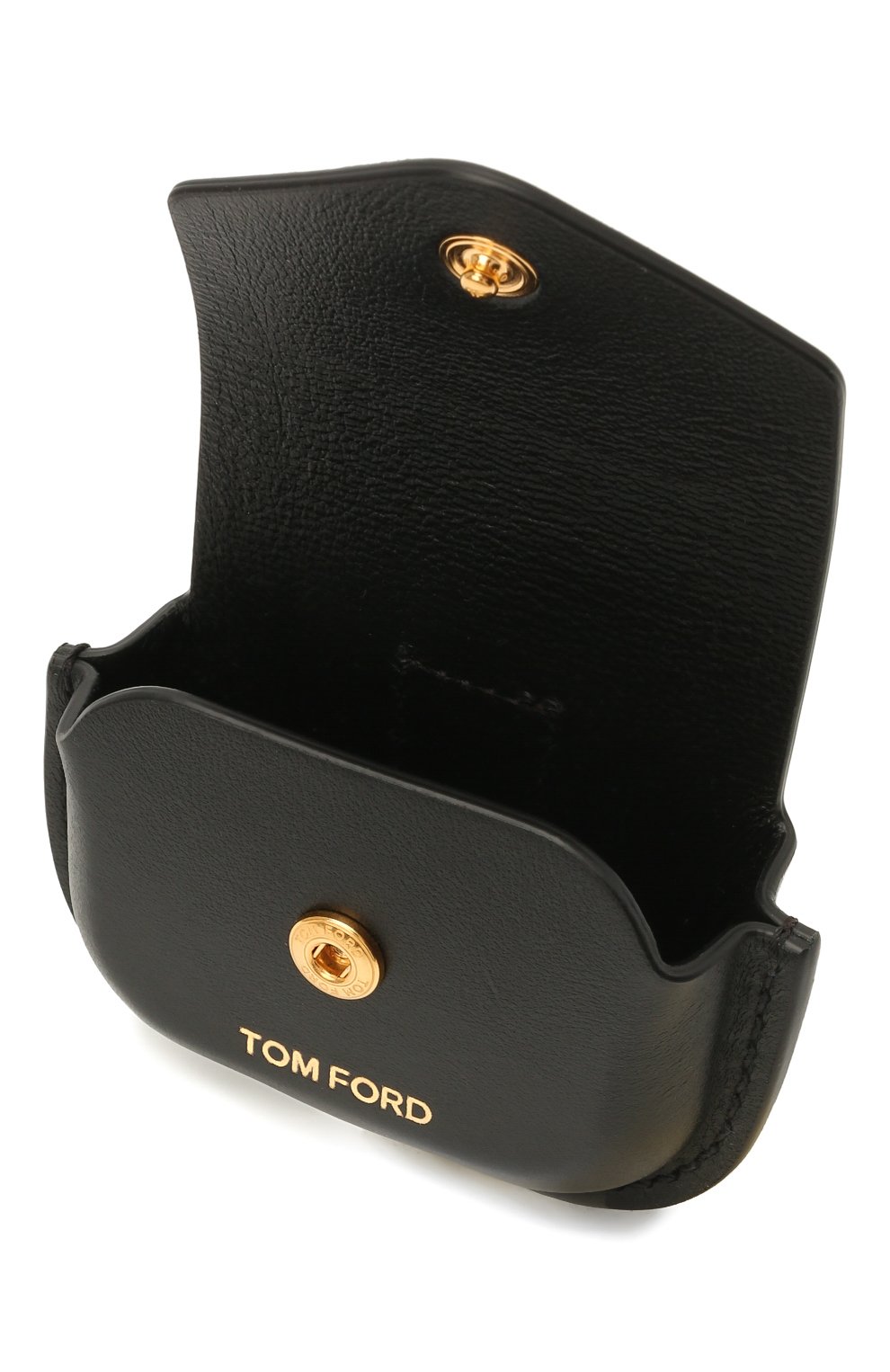 Кожаный чехол для airpods pro TOM FORD черного цвета, арт. Y0304T-LCL121 | Фото 4 (Материал: Натуральная кожа; Женское Кросс-КТ: Кожа AirPods)