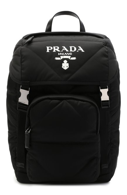 Мужской текстильный рюкзак PRADA черного цвета, арт. 2VZ135-2DXR-F0002-HCI | Фото 1 (Материал: Текстиль; Стили: Кэжуэл)