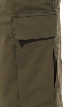 Женские хлопковые брюки BLCV хаки цвета, арт. 118MXLCG023_KH | Фото 5 (Силуэт Ж (брюки и джинсы): Широкие; Длина (брюки, джинсы): Стандартные; Женское Кросс-КТ: Брюки-одежда; Стили: Милитари; Материал внешний: Хлопок)