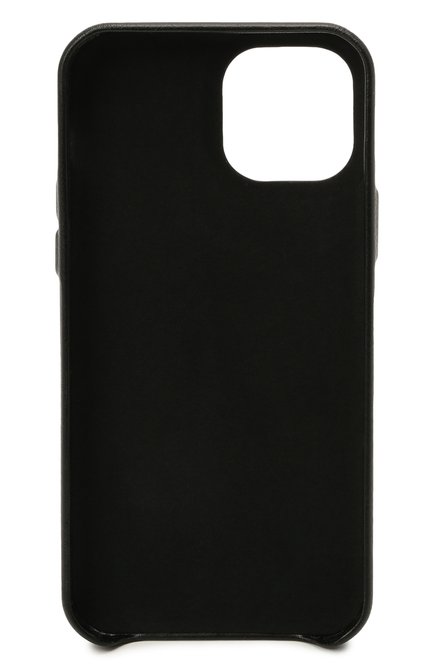 Кожаный чехол для iphone 12 pro VETEMENTS черного цвета, арт. UA52SA520W 2409/W/BLACK/WHITE 12 PR0 | Фото 2 (Женское Кросс-КТ: Кожа iPhone; Материал: Натуральная кожа)
